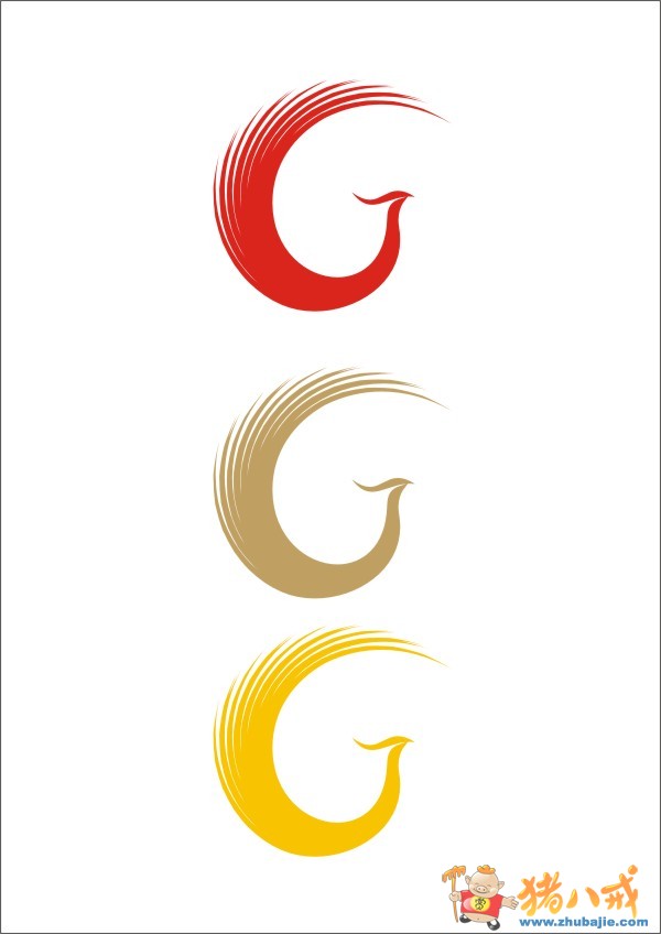 字母"g"变形成凤凰形象第1878015号稿件